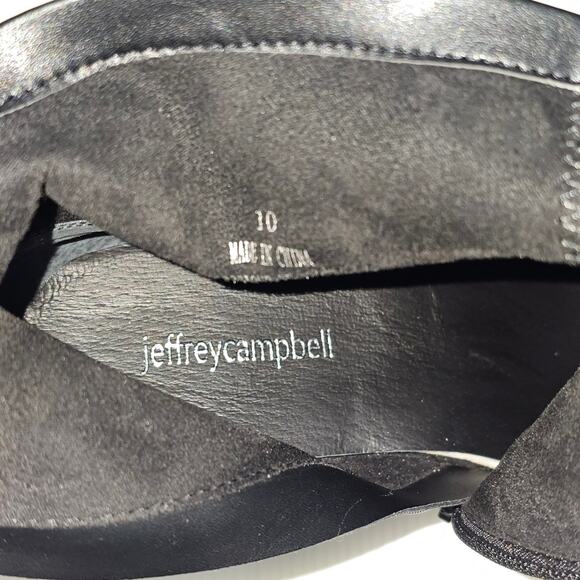 Jeffrey Campbell Duncann Ankle Bootie Womens 10 Black Pointed Toe Heeled Chic - Picture 12 of 15